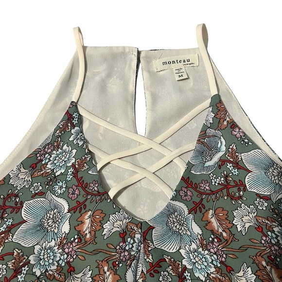 Monteau - Womens Floral Tank Top Sz. MD - Picture 4 of 11